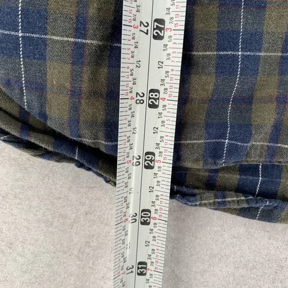 Eddie Bauer Blue Brown Plaid Flannel Long‎ Sleeve Shirt Mens XL - Picture 6 of 8